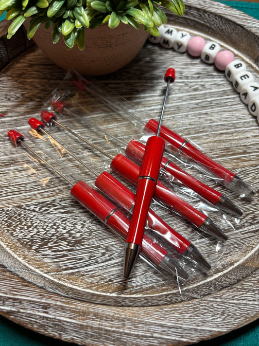 Red Beadable Pen