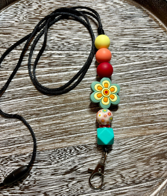 Boho Flower Lanyard