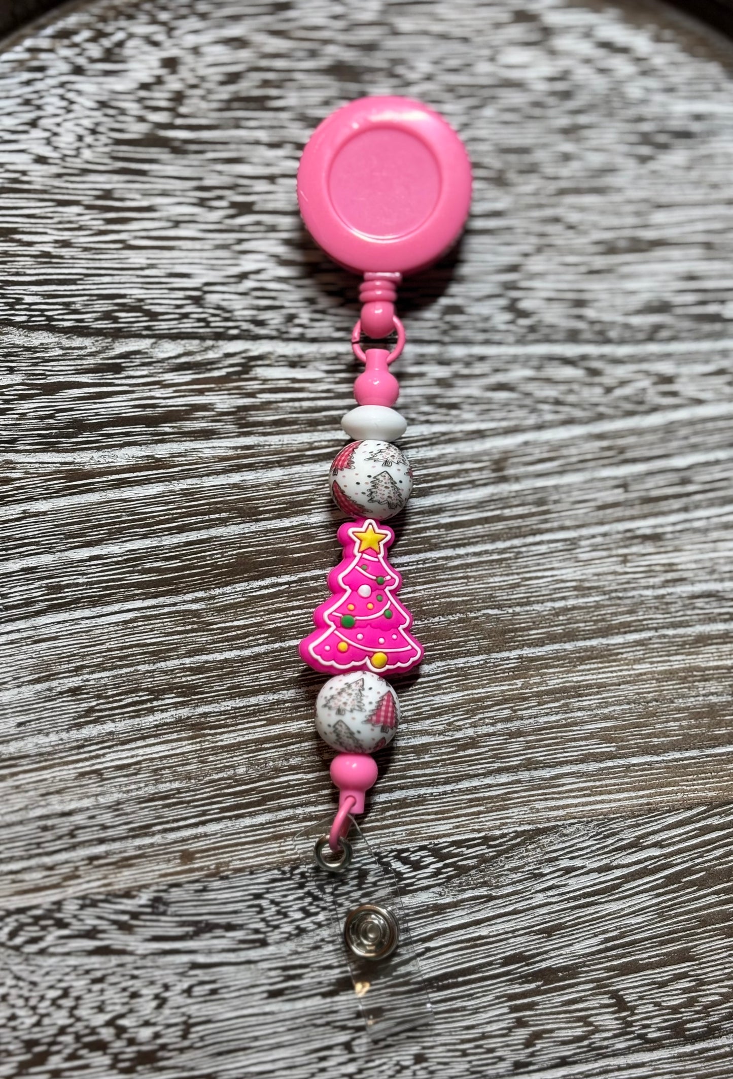 Pink Tree Badge Reel