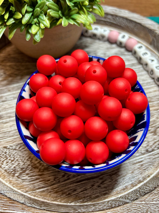 Red Silicone Beads