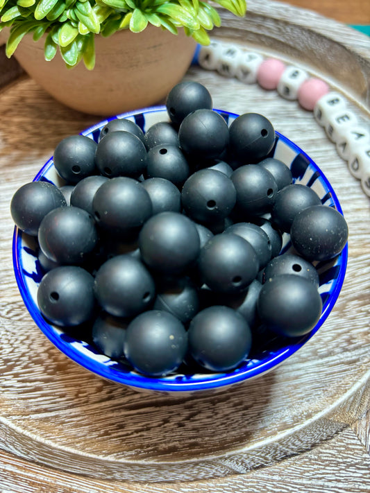 Black Silicone Beads