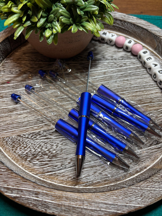 Blue Beadable Pen