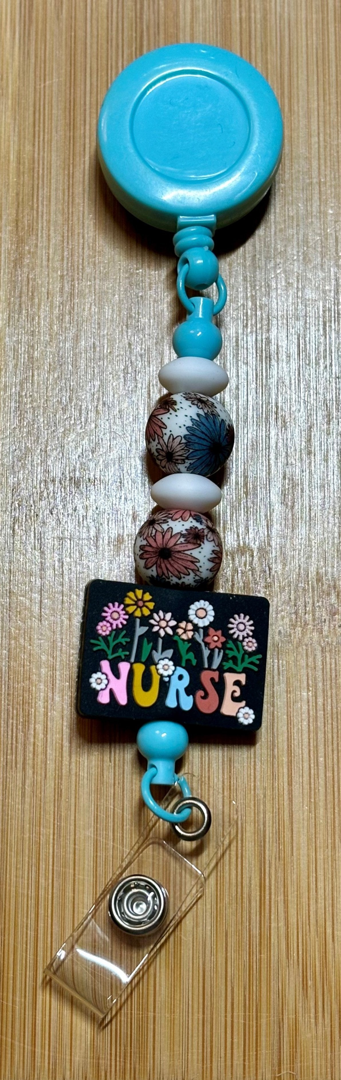 Flower Nurse Badge Reel