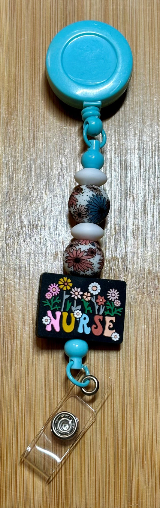 Flower Nurse Badge Reel